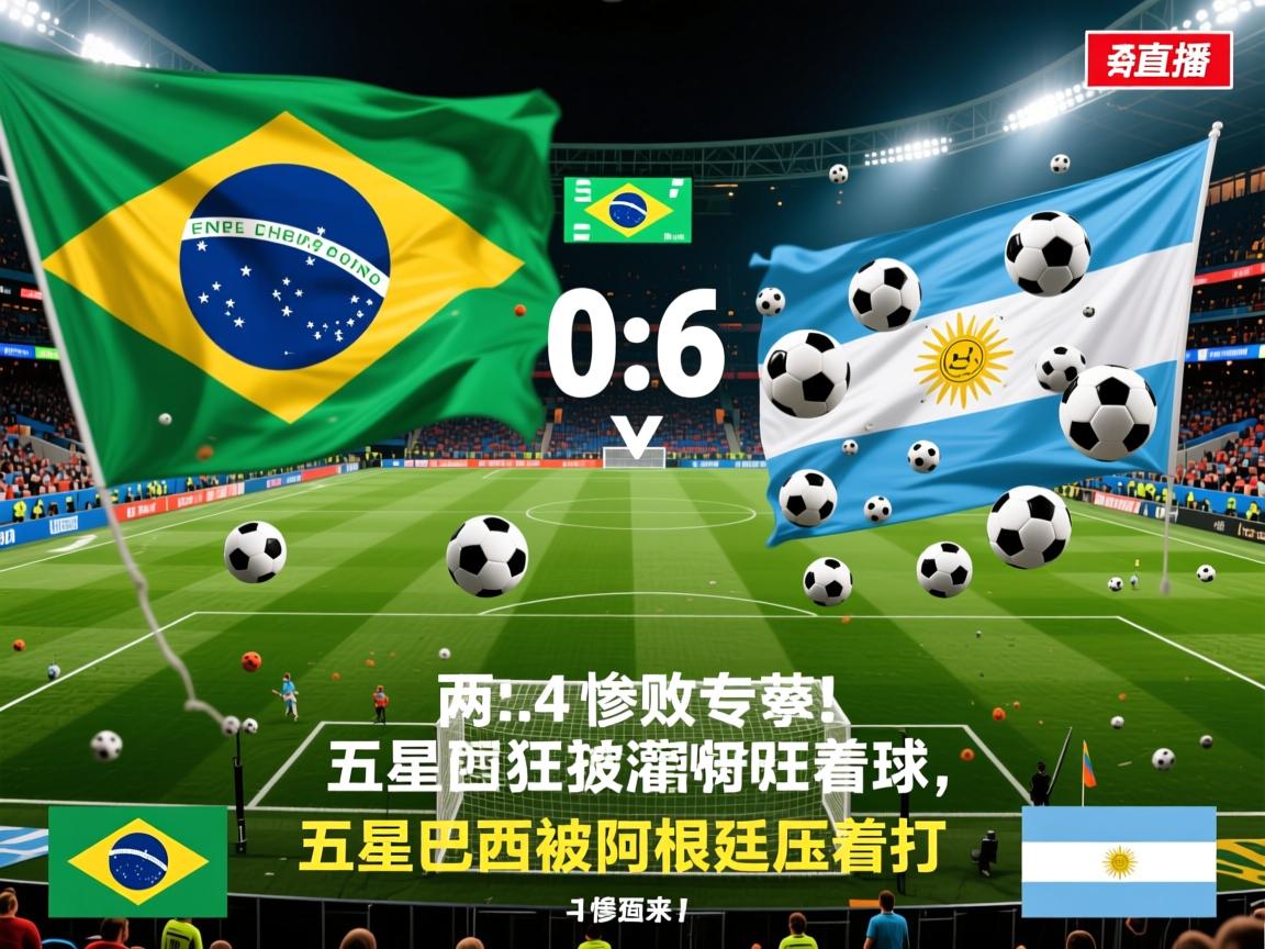 1:4惨败和0:6惨败！两场比赛被狂灌10球，五星巴西被阿根廷压着打